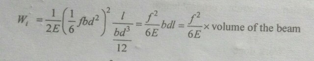 Strain Energy Stored By A Beam Due To A Uniform Bending Moment