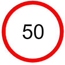 Symbol image of "Speed Limit" sign