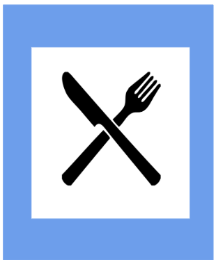 Informatory Road Signs - Eating Place || Symbolic image of "Eating Place" sign ||