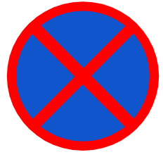 Symbol image of "No Stopping or Standing" sign