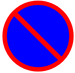 Symbol image of "No Parking" sign