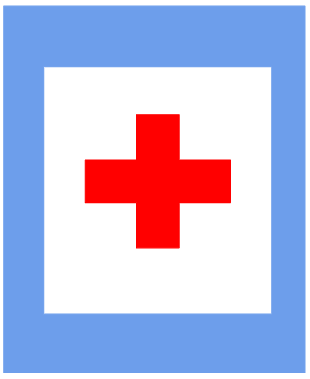 Informatory Road Signs - First Aid Post  || Symbolic image of "First Aid Post " sign ||