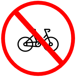 Symbol image of "Cycle Prohibited" sign