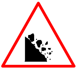 Falling Rocks sign