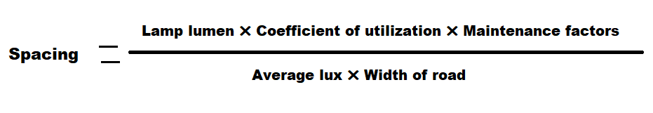 How to Calculate Spacing Between Lighting units in Highway||Formula & Mathematical Example