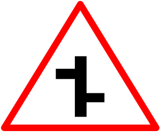 Staggered Intersection sign