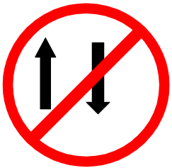 Symbol image of "One Way" sign