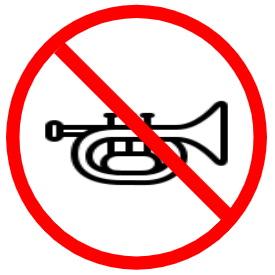 Symbol image of "Horn Prohibited" sign