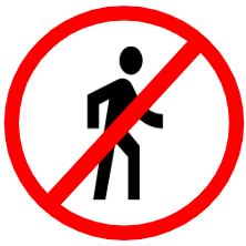 Symbol image of "Pedestrian Prohibited" sign