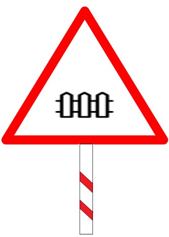 Guarded Railway Crossing sign