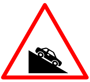 Steep Descent sign