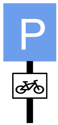 Informatory Road Signs or traffic signs - Cycle Stand || Symbolic image of "Cycle Stand" sign ||