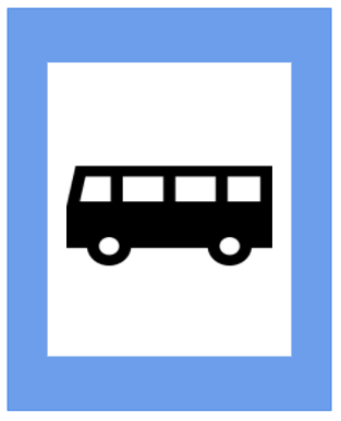 Informatory Road Signs or traffic signs - Bus Stop || Symbolic image of "Bus Stop" sign ||