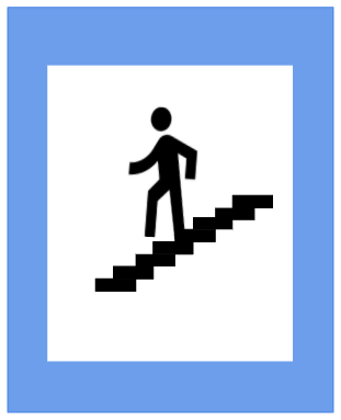 Informatory Road Signs or traffic signs - Pedestrian Subway || Symbolic image of "Pedestrian Subway" sign ||