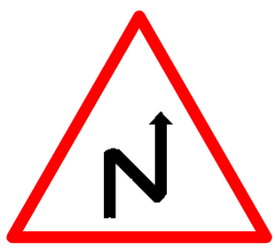 Left Reverse Bend sign