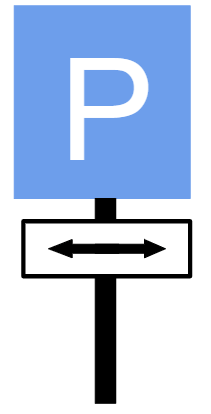 Informatory Road Signs - Parking Both Side || Symbolic image of "Parking Both Side" sign ||