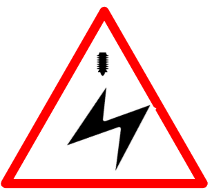 Overhead Cables Ahead sign