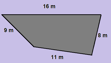 Irregular Quadrilateral shaped plots or lands