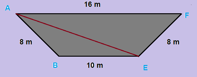 Trapizium shaped lands or plots - area calculation