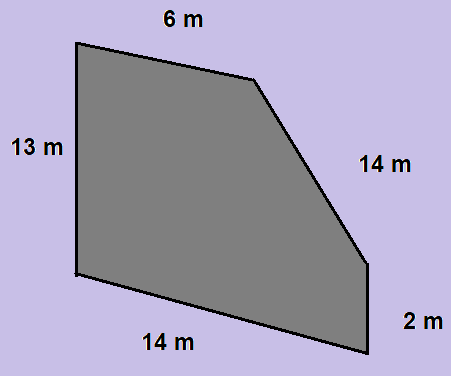 Irregular pentagonal shaped land or plot