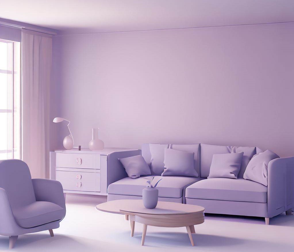 Soft purple color for living room